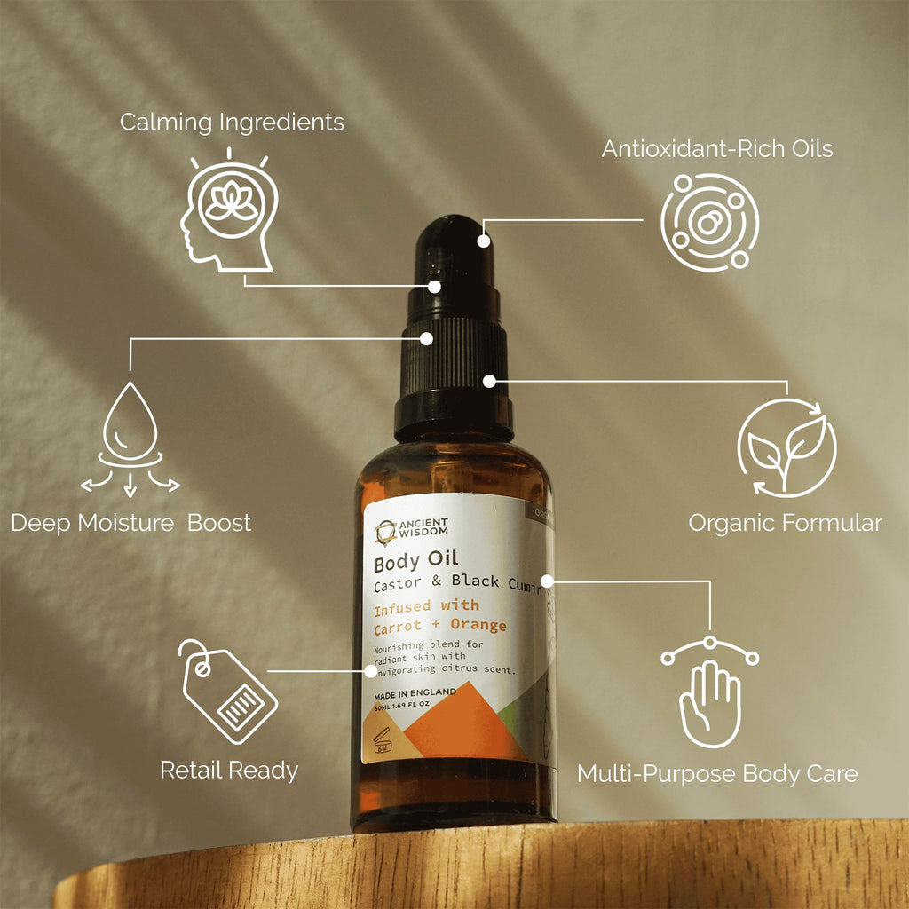 Organický telový olej 50 ml – Mrkva & Pomaranč