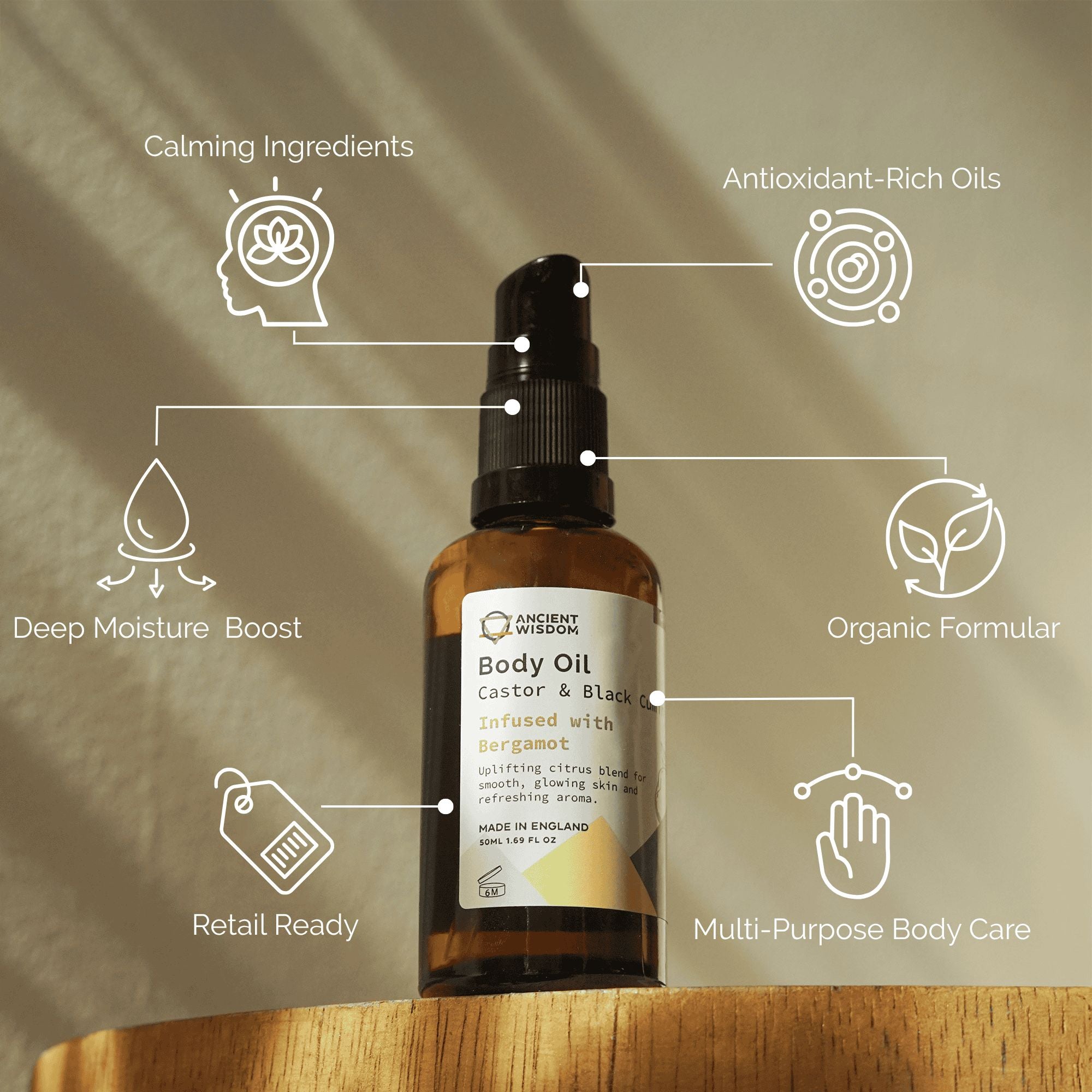 Organický telový olej 50 ml – Bergamot
