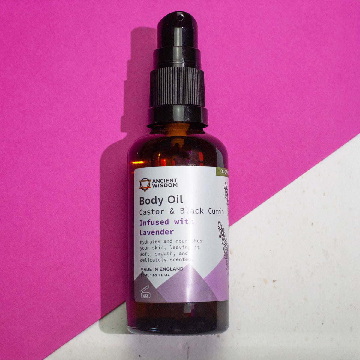 Organický telový olej 50 ml – Levanduľa
