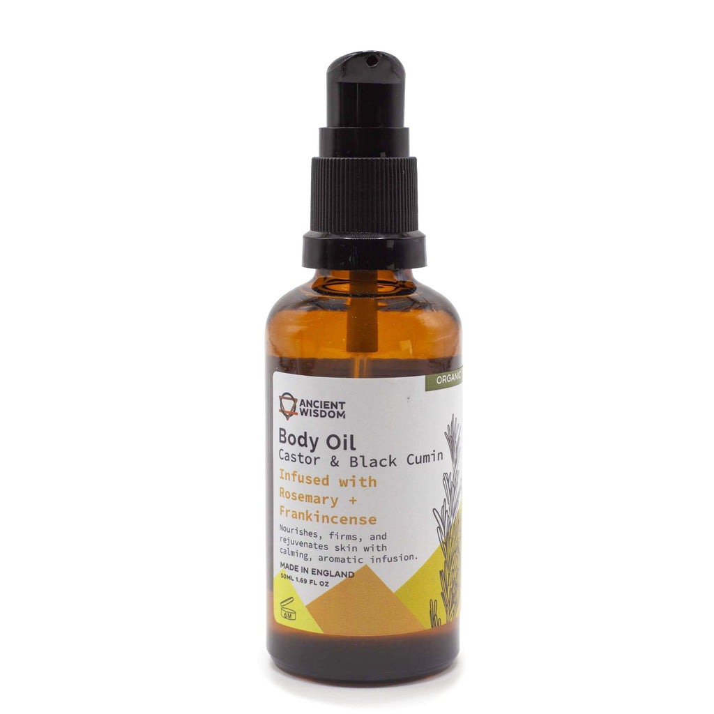 Organický telový olej 50 ml – Rozmarín &amp; Kadidlo