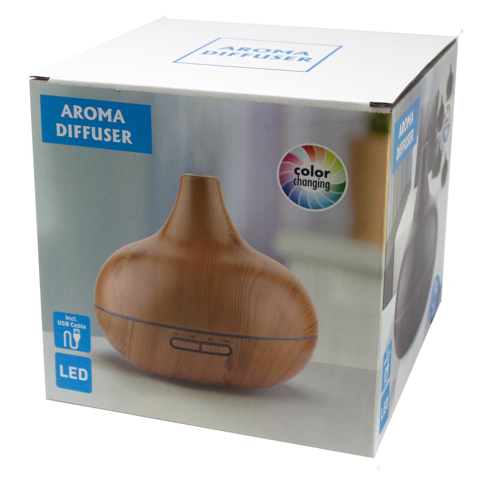 Ultrazvukový aróma difuzér s farebným LED osvetlením – 400 ml