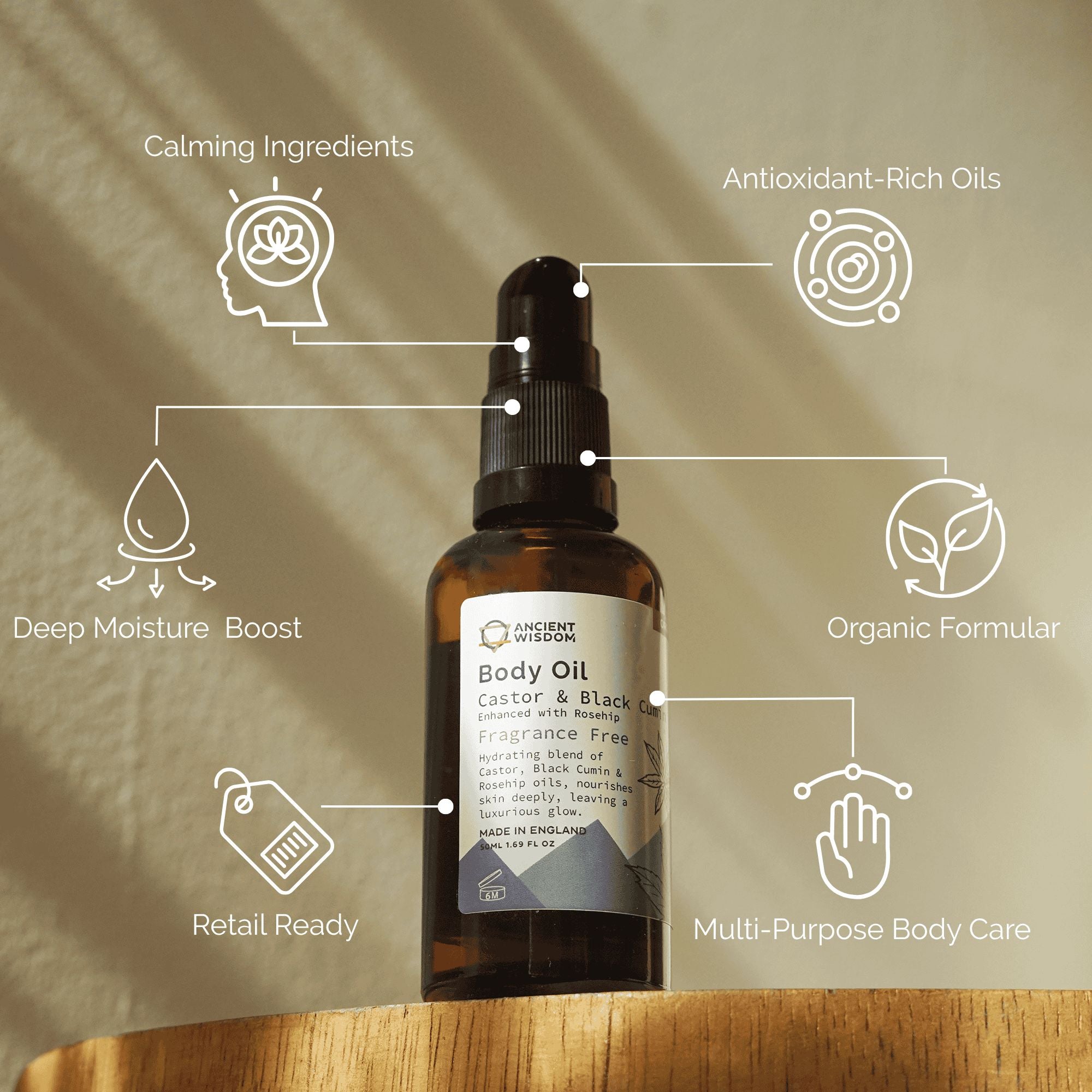 Organický telový olej 50 ml – Bez parfumácie