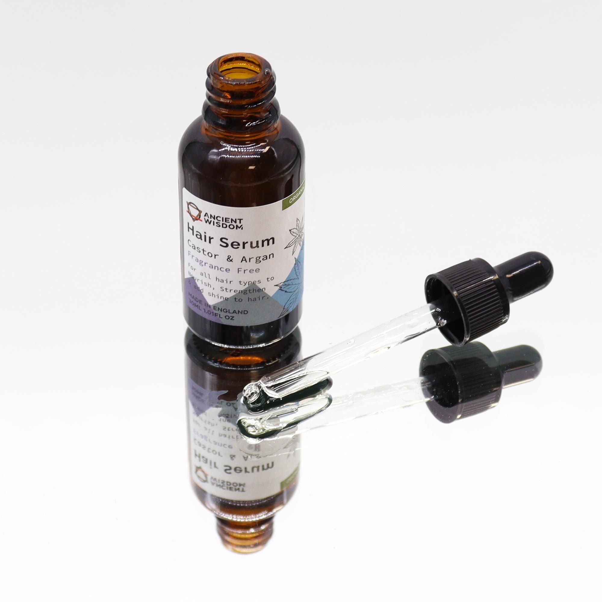 Organické vlasové sérum 30 ml – Bez parfumácie